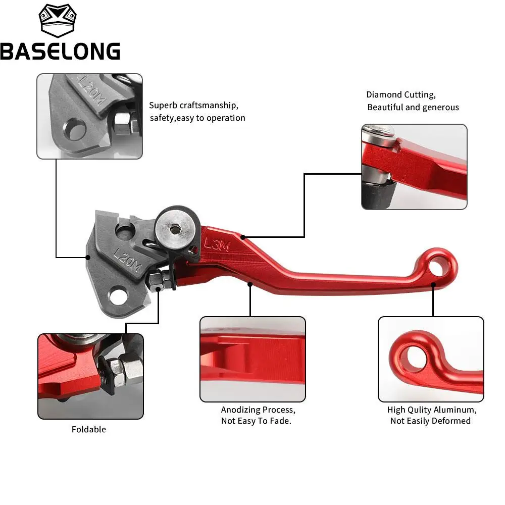 Enhanced Motocross Dirt Bike Pivot Brake and Clutch Levers with Handles and Grips