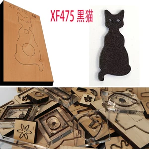 Новое японское стальное лезвие, деревянный штамп, черная кошка, кожевенное ремесло, перфоратор, ручной инструмент, нож для резки, форма XF475, инструменты для работы с кожей