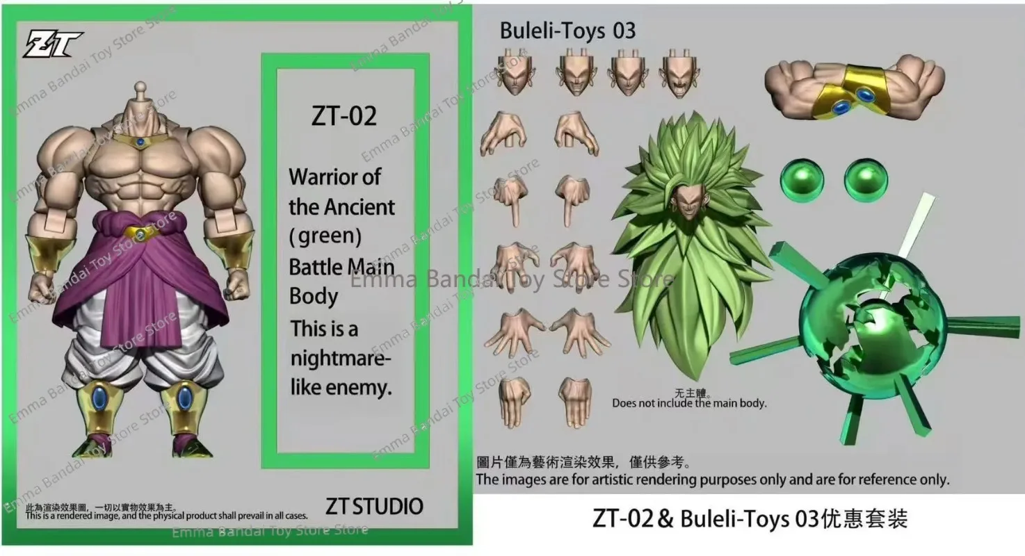새로운 ZT 스튜디오 브로리 액션 피규어 드래곤볼 Z ZT01 ZT02 ZT03 MP SHF 브로리 애니메이션 피규어 슈퍼 사이야인 피규어 장난감 선물