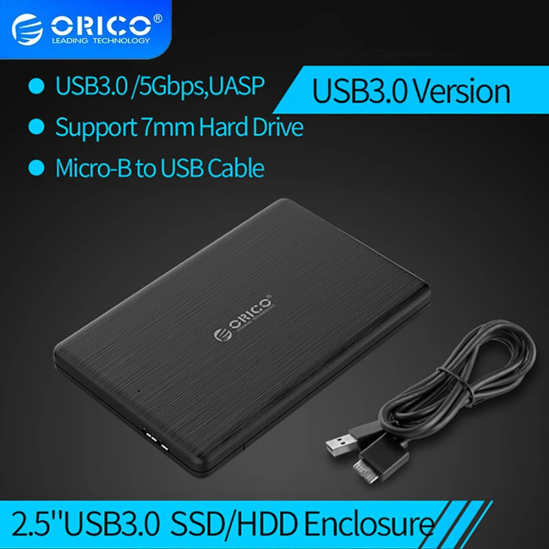 

Корпус для внешнего жесткого диска ORICO, 2,5 дюйма, SATA на USB3.0 Micro B