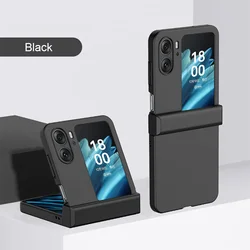 Vibrant Shockproof Matte Case with Hinge Protection for Oppo Find N2Flip (02-black)
