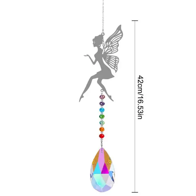 Kristály Napsütő Prizmák Lógó Szivárványos Üldöző Ablak Szélcsalád Élete Kocsi Művészet Függő Medál Otthoni Kert Dekoráció - Image 5