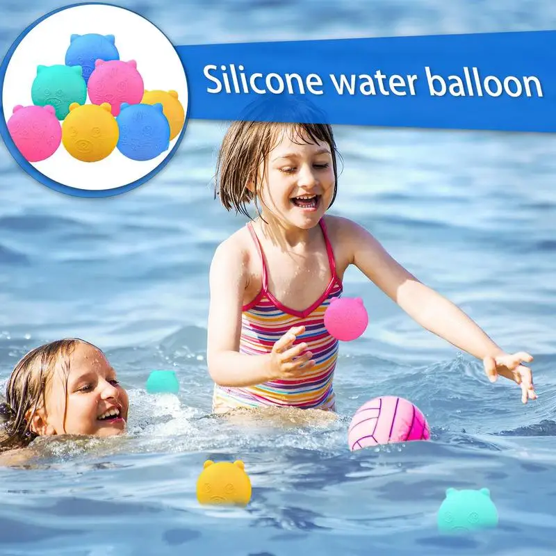 Reusable Water Baloons 16x Quick Filling Silicone Water Balloons Summer Pool Beach Outdoor Games For Kids Teens & Adults
