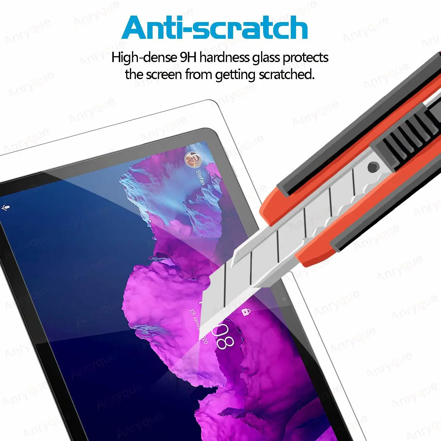 2 Packs Tempered Glass Screen Protector For Lenovo Tab K11 Plus Case 11.5 Inch 2024 TB352FU TB352XU HD 9H Hardness Screen Film 3