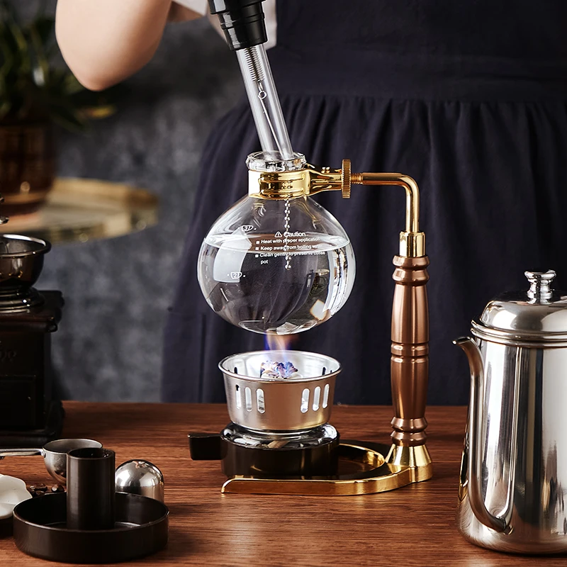  TEMKIN Cafetera Syphon Coffee Maker Japanese Style Vacuum Glass  Siphon Pot Percolators 3-5 Cups Glass Tabletop Siphon Coffee Maker for  Coffee or Tea Teapots: Home & Kitchen