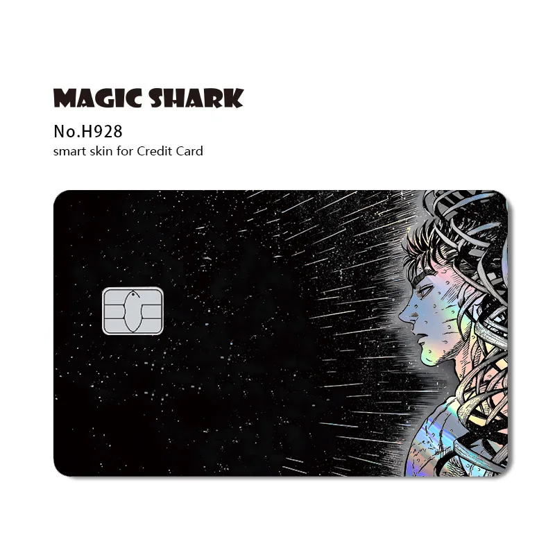 Magic Shark Dark Anime Holographic Card Sticker Skin