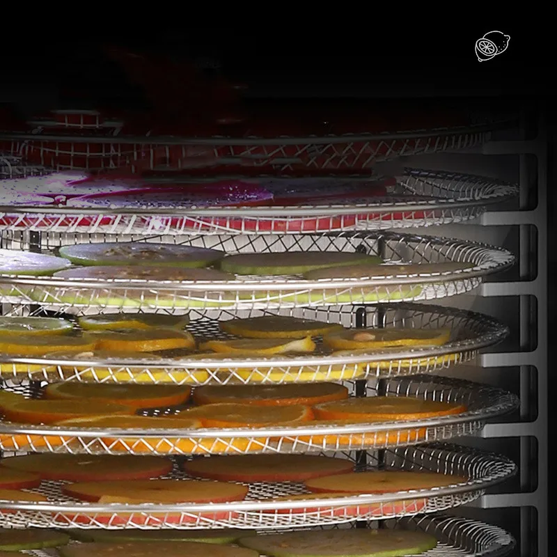 12 layer Food dehydrator Multifunctional Rotation Dryer Fruit Machine 304 Stainless Steel Household And commercial 4