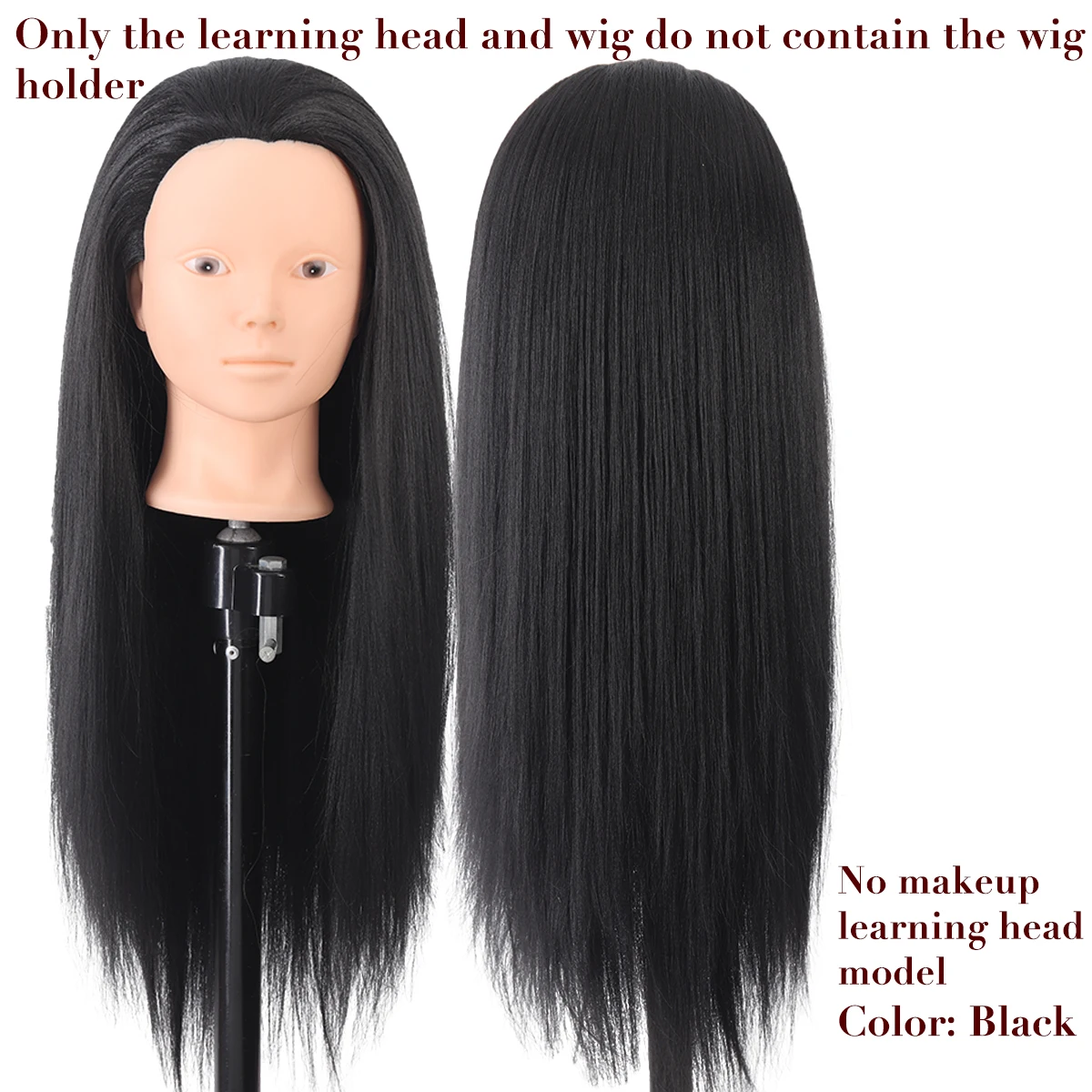 مع وبدون ماكياج عارضة أزياء رئيس التدريب رئيس لتصف...