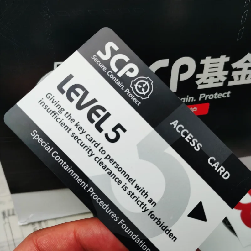 Scp Foundation Guard Secret Pvc Hardcard Special Logo Cosplay