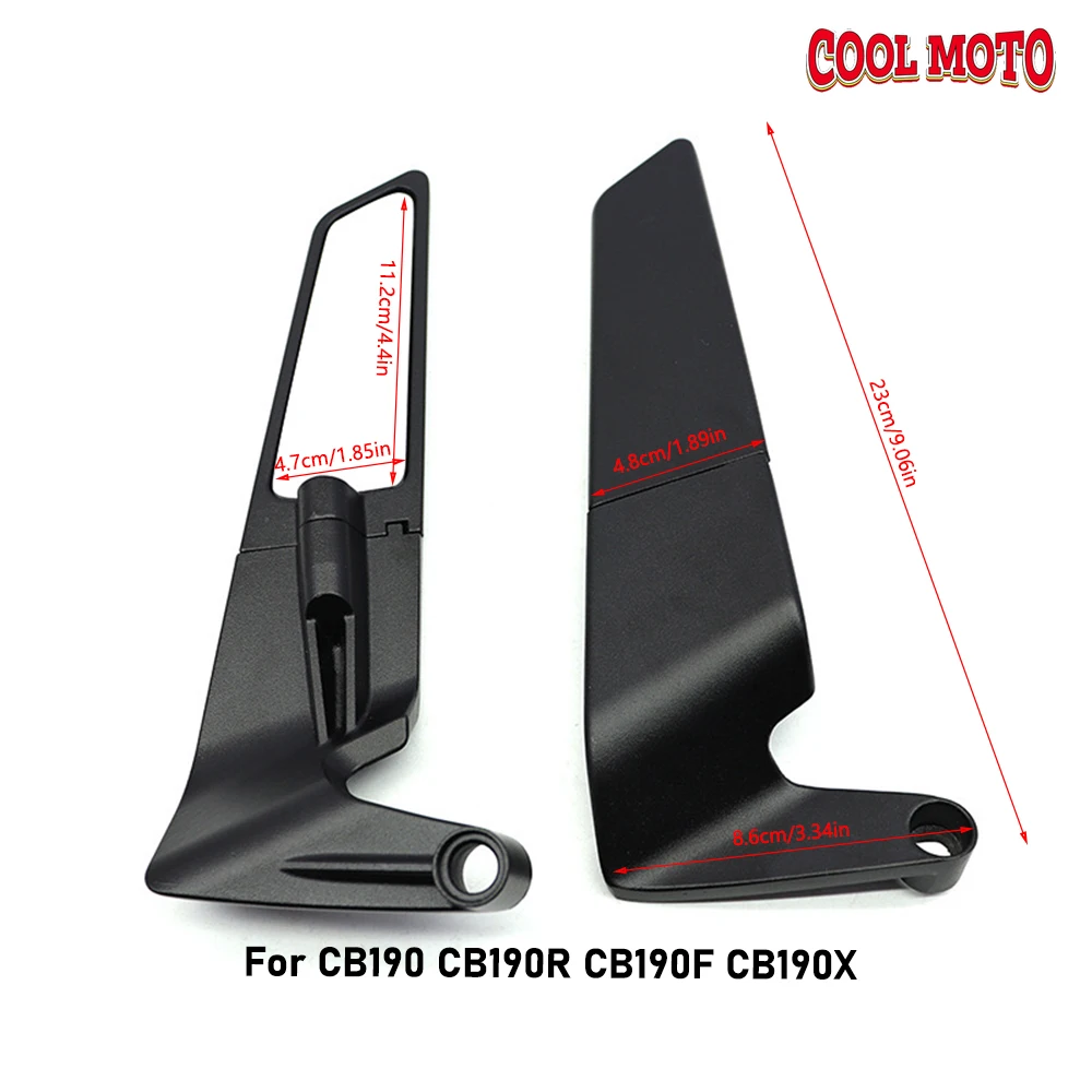 Universal Motorcycle Mirror Wind Wing side Rearview Reversing mirror For HONDA CB190 CB190R CB190F CB190X