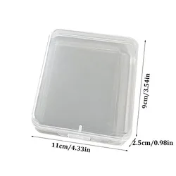 Clear Plastic Storage Box with Lid for Stickers and Photocards (WHITE)