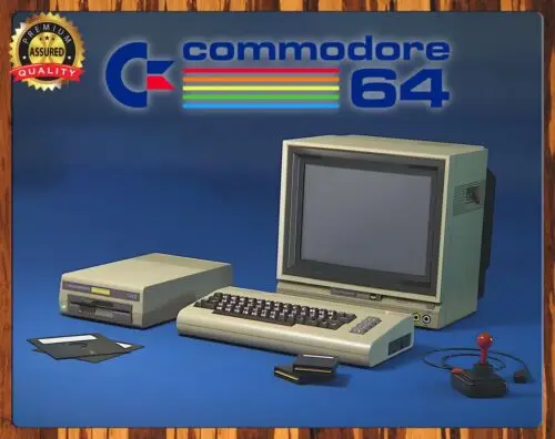 Commodore 64 금속 간판: 과거의 추억을 되살리는 희귀한 장식품