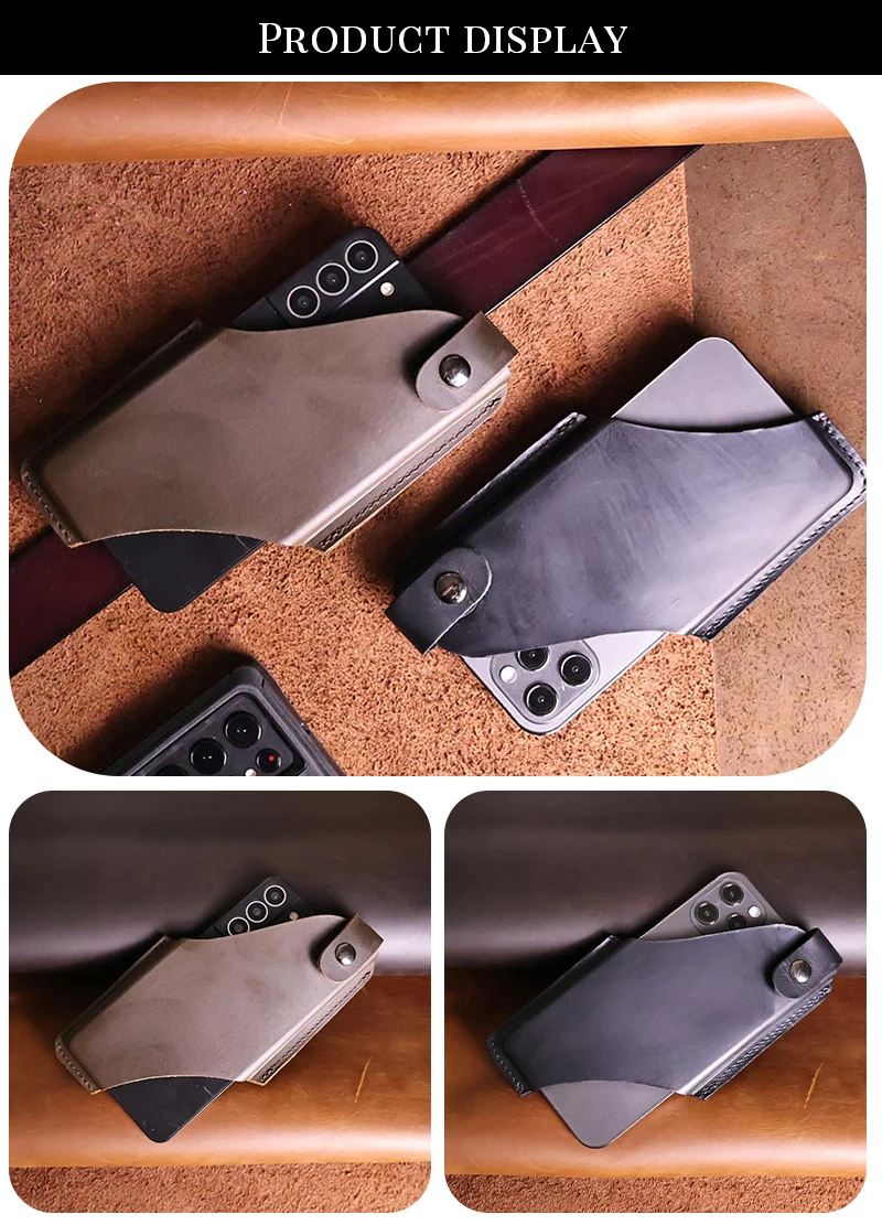 1pcDiagonal Cross Bag for Men, Casual Waist Bag with Leather Clip, High-Quality Leather Storage, Phone Bag, Daily Life