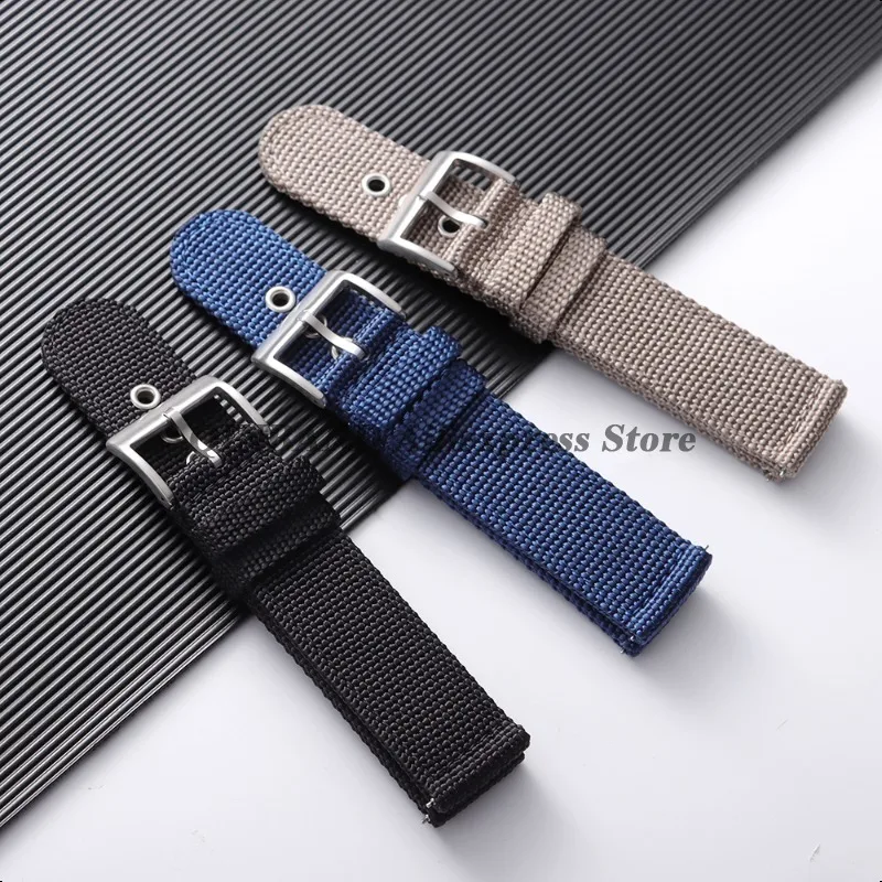 Quick Release Woven Canvas Watchband Strap - Versatile Nylon Fabric Sport Bracelet