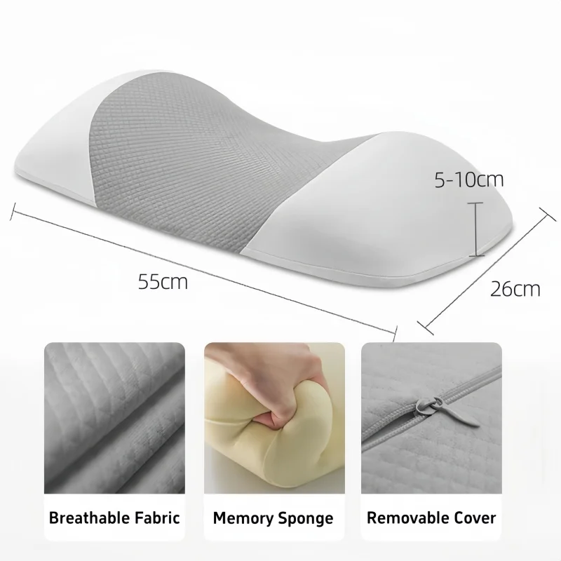 Ergonomic Memory Foam Multi-Functional Support Pillow