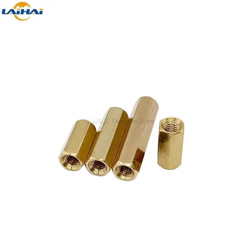 Hex Standoff 10/50pc Solid Brass Copper M2-M4 Hexagon Pillar M-F F-F Male-Female Female Spacer for PCB Board Motherboard