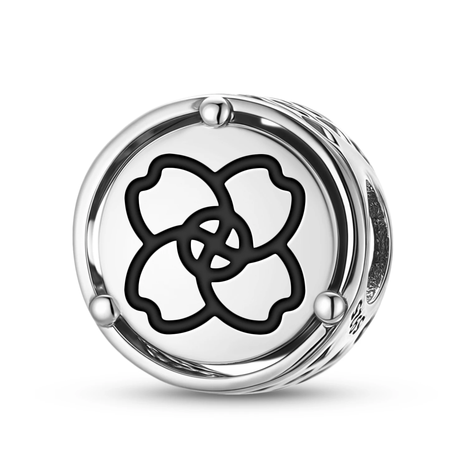 Heilige Geometrie The Syringa Bush Charm aus 925er-Sterlingsilber mit Symbol, passend für Original-Armbänder, DIY-Schmuckzubehör, Familienperle