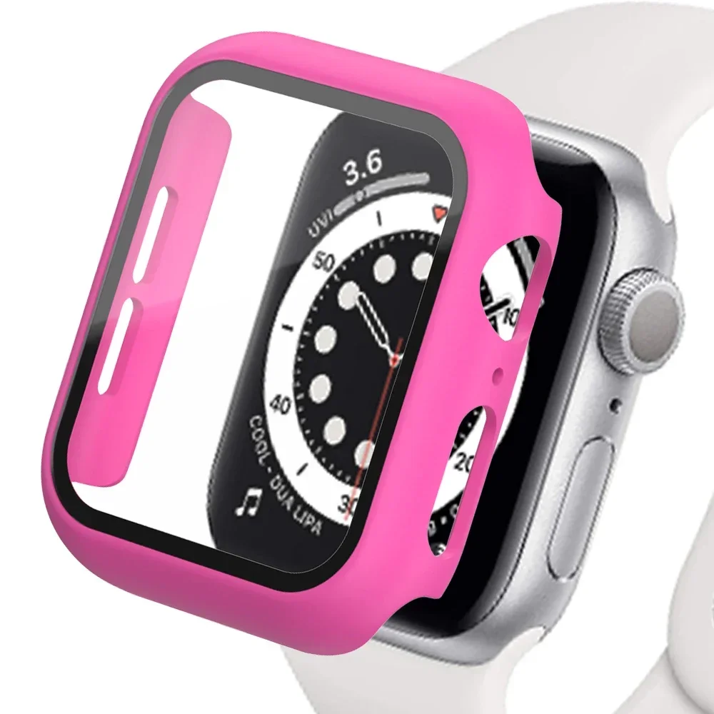 Premium Tempered Glass Apple Watch Protective Bumper Case