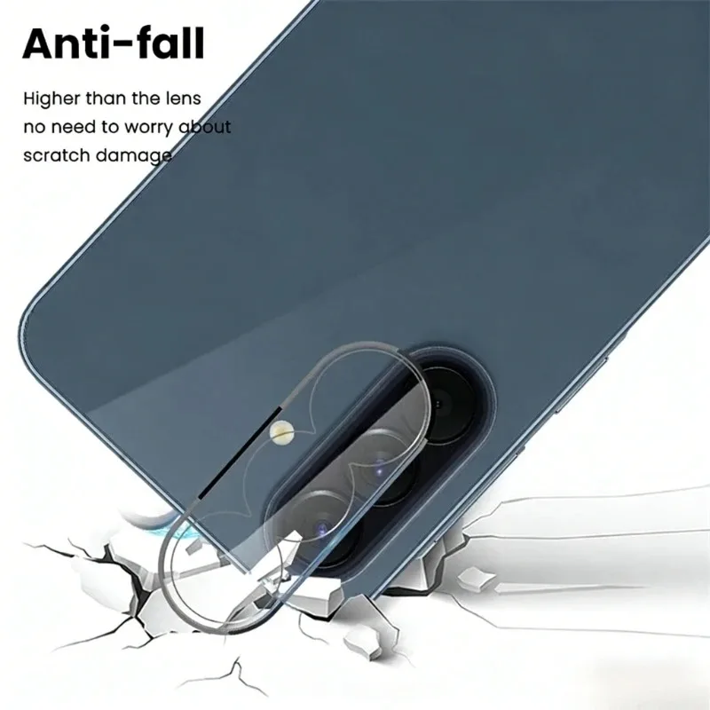 3-in-1 Clear Tempered Glass Case with 3D Curved Camera Lens Protector