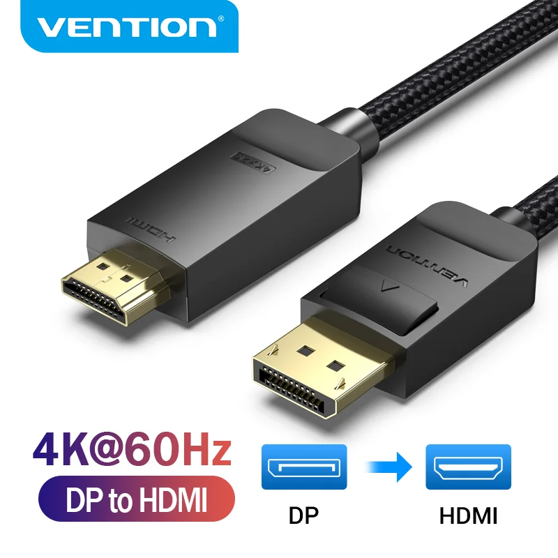 Vention Displayport A Hdmi Cavo 4K 60Hz Dp A Hdmi Porta Display Adattatore Maschio A Hdmi Maschio Per Proiettore Hdtv Dp A Hdmi