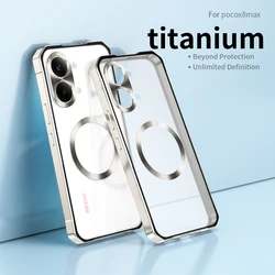 Enhanced Shockproof Matte Hard Case - Sleek Push - Pull Design with Bumper Back Cover for Poco X8 Pro (Silver)