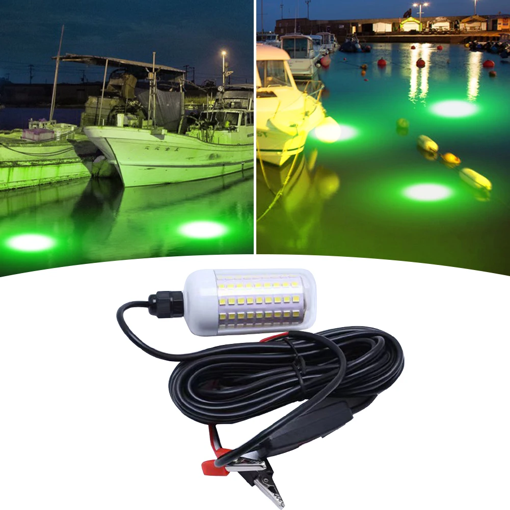 12V LED 미끼 물고기 탐지기 램프 부식 방지 고출력 낚시 조명 새우 오징어 크릴용 매우 밝은 수중 램프