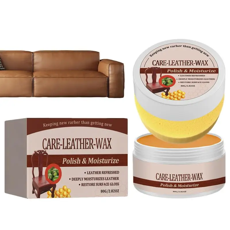 Leather Balm Natural Leather Conditioner And Cleaner Furniture Salve Waterproofing Beeswax 80g Boot Wax Leather Conditioner For