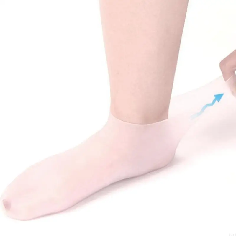 U2JD Moisturizing Foot Mask Silicone Socks Beach Protective Socks Foot Spa Pedicure Silicone Soft Gels