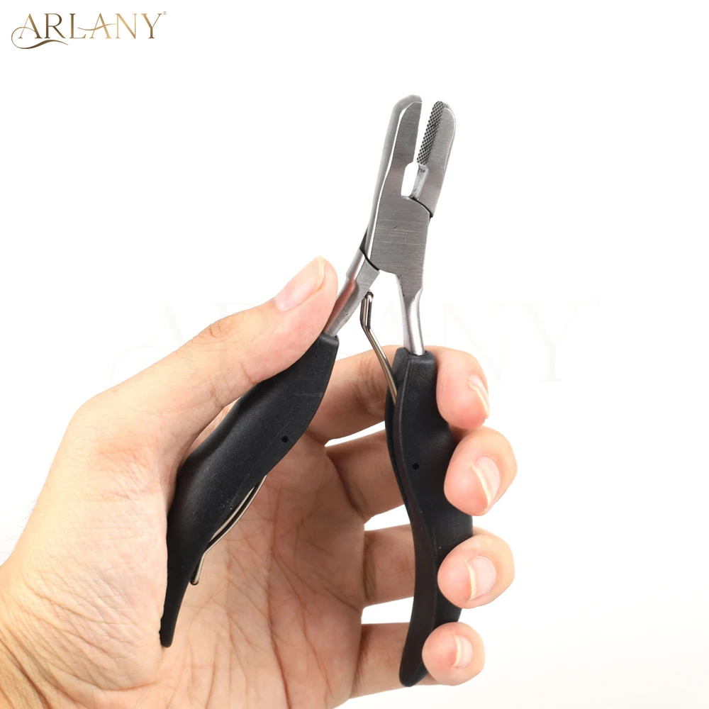 ARLANY Hair Extensions Pliers Stainless Steel Keratin Bonding Removal Pliers For Pre-bonded Extensions K-Tip Extensions Pliers  
