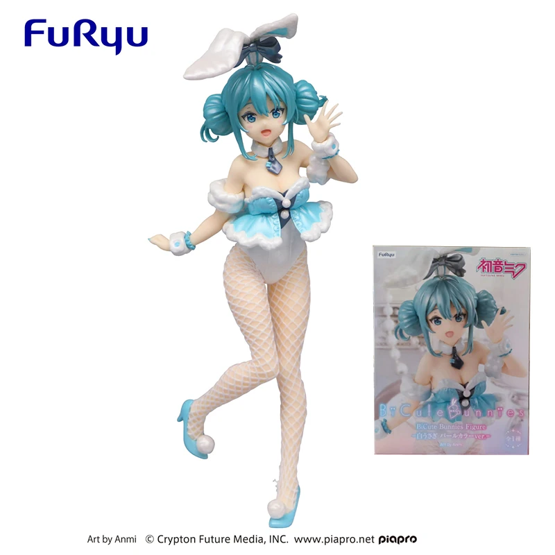 

In Stock Original Furyu Hatsune Miku Figrue Vocaloid Bunny Girl Heterochromatic 30Cm Pvc Anime Figurine Model Toy for Girls Gift