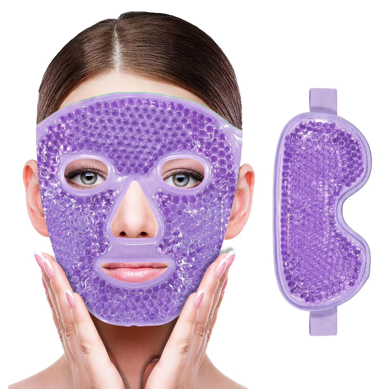 Revitalizing Gel Bead Cooling and Heating Face & Eye Mask for Ultimate Relaxation and Refreshment