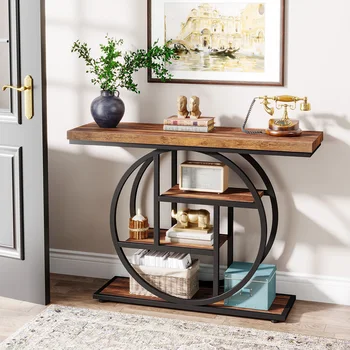 Console Table, 4-Tier Entryway Table, 41.3-Inch Industrial Sofa Table for Living Room, Foyer Hallway Table for Entrance 3