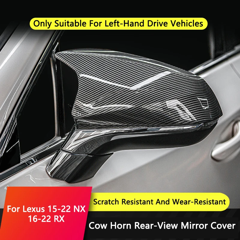 QHCPRearViewMirrorCoverOxHornRearviewSideMirrorCoversCapLHD