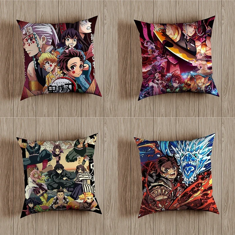 

Demon Slayer Pillow Case Kimetsu No Yaiba Uzui Tengen Decorative Pillow Cover Cushion Cartoon Home Textile Pillowcase No Insert