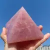 Natural Pink Quartz Pyramid, Cherry Pink Quartz Crystal Pyramid, Mineral Reiki Healing Stone, Energy Tower 1