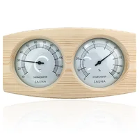 5 Type Original Wood Hemlock Sauna Hygrothermograph Durable Thermometer Hygrometer Humidity Temperature Measure Gauge For Indoor 1