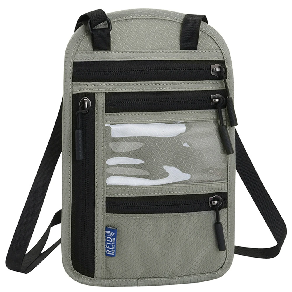 Women Men Passport Cover RFID ID Credit Card Organizer Shoulder Neck Pouch Travel Wallet Phone Bag Waterproof Passport Holder wallet card holder credit card wallet leather wallet credit card holder card holder card wallet id card case business card holder id card holder passport holder document card wallet wallet card bag