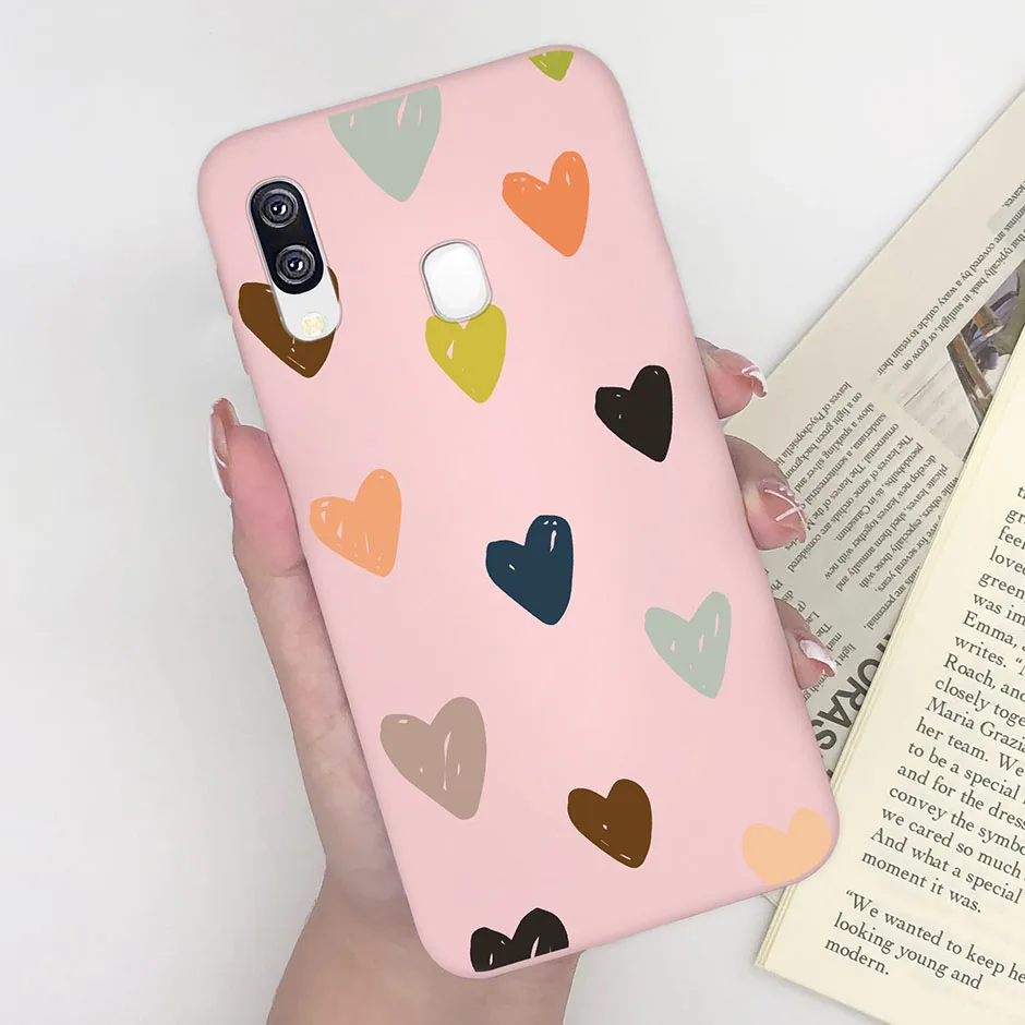 Cute Cat Flower Cartoon Pattern Shockproof Soft Phone Case with Colorful Matte Back Cover
