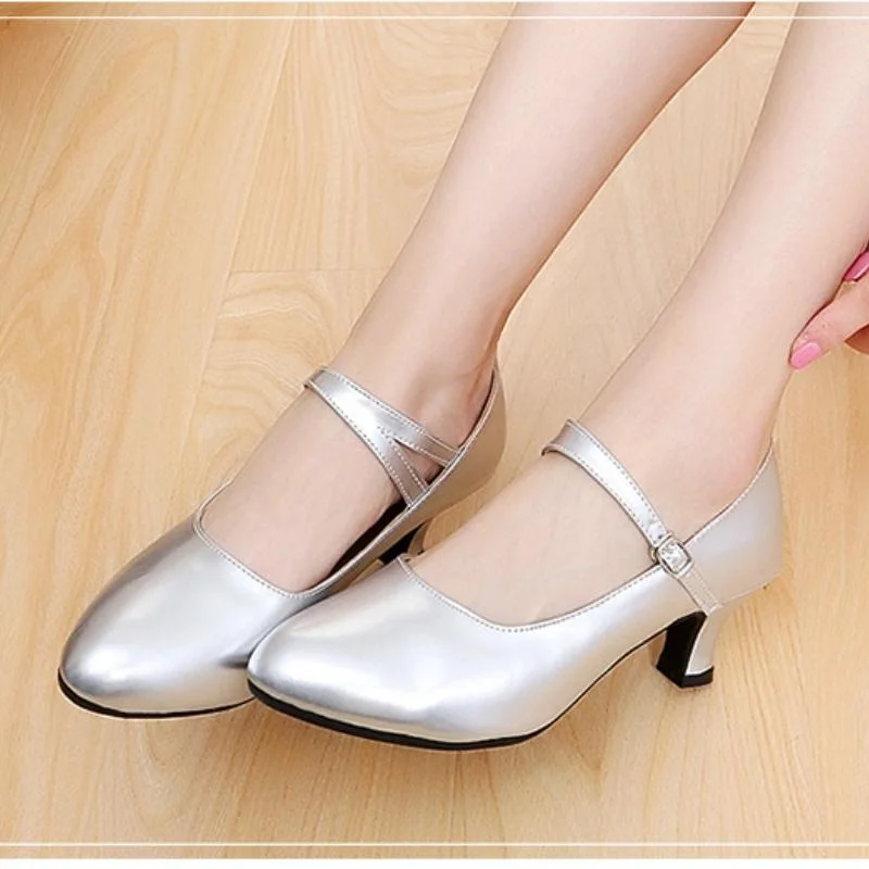 Ballroom/Outdoor Latin Dance Shoes for Women Girls Ladies Woman Tango Salsa 3.5/5.5CM Low Heels Multiple Styles Dance shoes 5