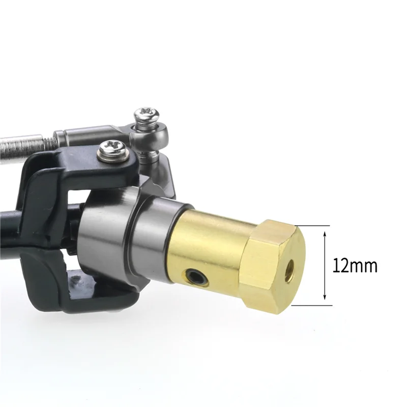 12개 5mm12mm 황동 콤바이너 휠 허브 육각 어댑터 (WPL B14 B16 C14 C24 MN D90 D91 MN99S RC카 업그레이드 부품-AB01)