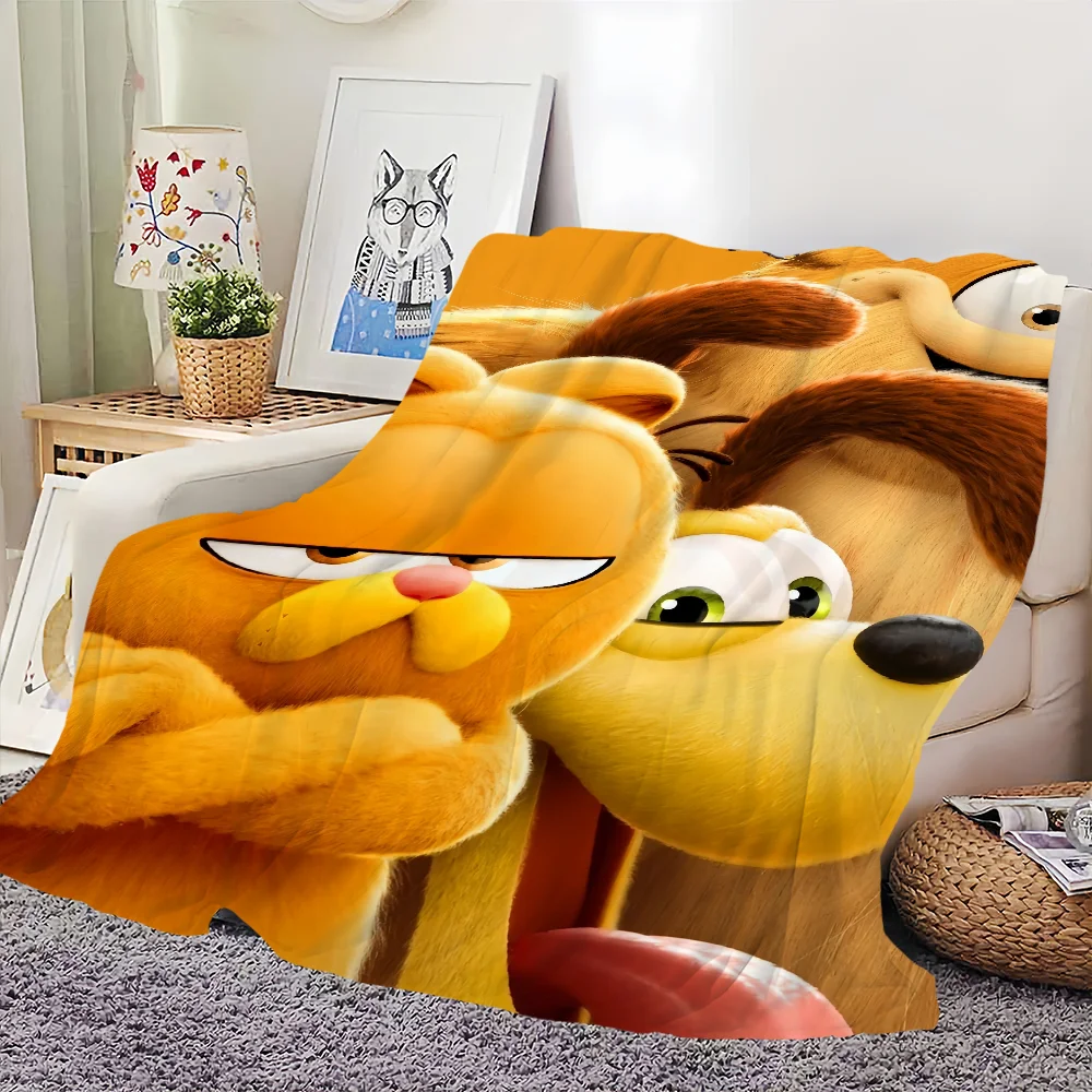 Cartoon G-Garfields Blanket Skin friendly comfort warm soft plush blanket suitable sofa living room office bedroom 4