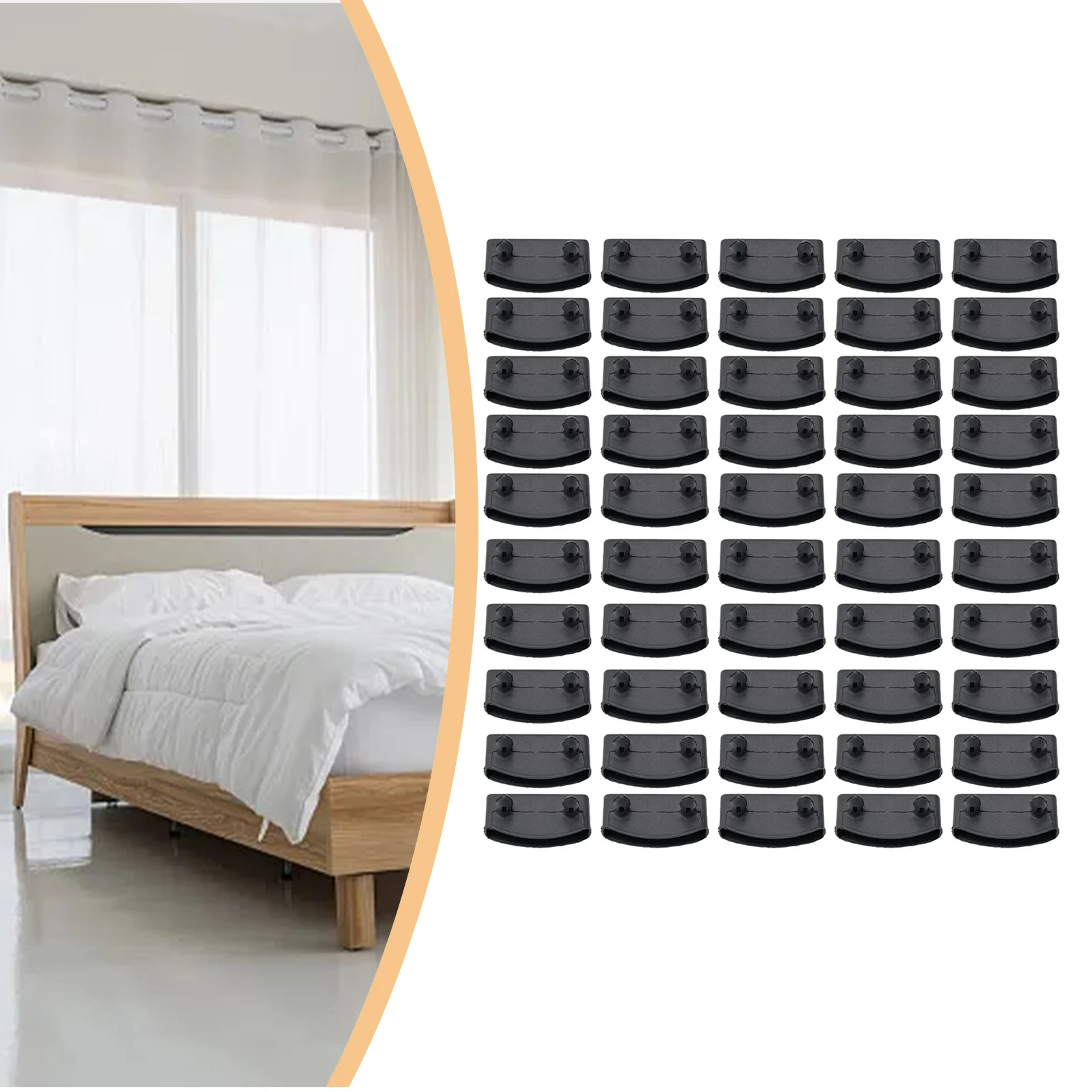 

Replace Your Broken Bed Slat Holders with 50 Sturdy Plastic Connectors Easy to Install and Suitable for a Variety of Beds