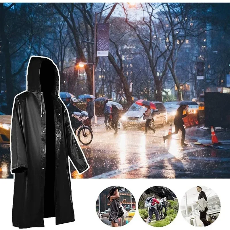 Motorcycle Long Raincoat Unisex Male Women Rain Coats Poncho Suit Jacket Tourist Bike Running Hooded Hiking Rainwears Waterproof