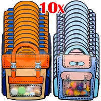 Creative Bag Shape Children's Lunch Bag Candy Biscuits Plastic Zipper Bag Snack Bags Children Birthday Party Decoration Gifts 1