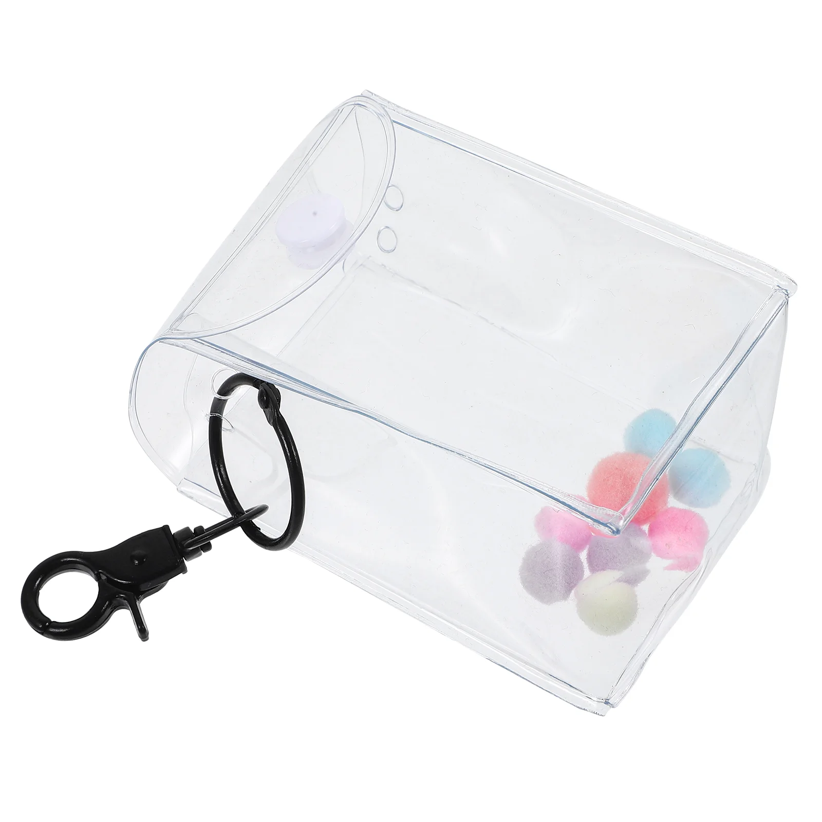 

Transparent Display Bag Figurine Case Keychain Backpack Hanging Bag Small Holder
