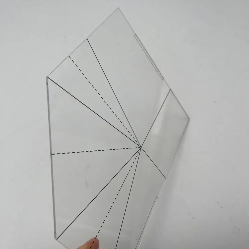 DIY Fabric Foldable Food Basket Sewing Template Transaprent Acrylic Tote Bag Template Portable Purse Handbag Sewing