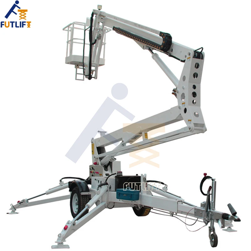 FT 18M All Terrain Articulated Boom Lift Aerial Work Platform Electric Hydraulic Telescoping Lift