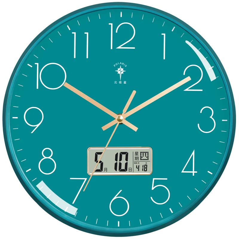 Large LED Wall Clock Silent Digital Clocks Mechanism Wall Watches Color:M;Sheet Size:12 inch