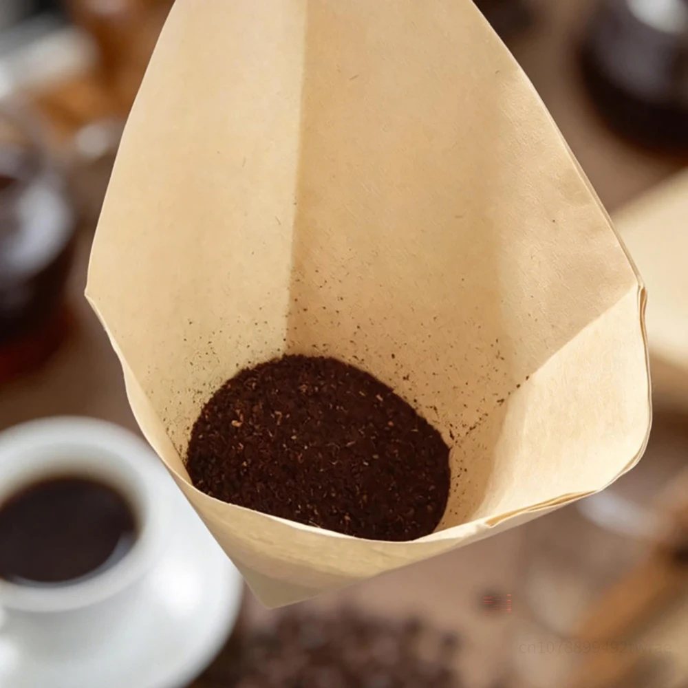 Pre-Folded Unbleached Paper Pour Over Coffee Filters | 5-12 Cup Capacity | Disposable and Convenient Use