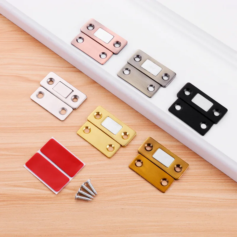 2pcs/Set Magnetic Cabinet Catches Magnet Door Stops Hidden Door Closer With Screw For Closet Cupboard Furniture Hardware magnetic cabinet catches door catches magnetic cabinet latches cabinet door latch door stops cabinet door stop